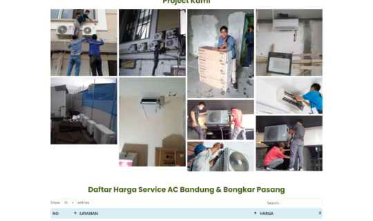 landing page service ac bandung